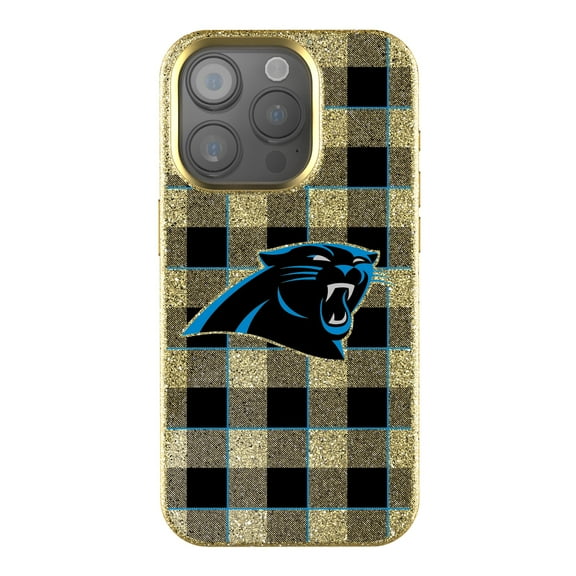 Keyscaper Carolina Panthers Plaid Bling iPhone Case