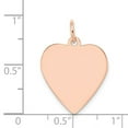 thumbnail image 6 of Auriga Fine Jewelry 14K Rose Gold Plain .013 Gauge Heart Disc Charm (L- 24mm, W-20mm) for Women, 6 of 6