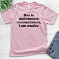 thumbnail image 2 of Kids Due To Unfortunate Circumstances I Am Awake T-shirt, Youth Kids Boy Girl T-Shirt, Funny Sleep T-shirt, Light Pink, X-Large, 2 of 4