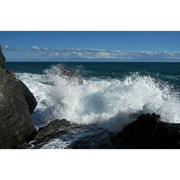 Rock Spray Wave Coast Sea Ocean Surf Water Surf20 Inch By
