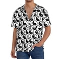 thumbnail image 1 of Fotbe Yin Yang Camisa Estampada de Manga Corta para Hombre, Casual de Verano, Estilo Playero, Sin Arrugas-X-Large, 1 of 5