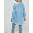 thumbnail image 4 of Classic Button Down Long Shirt, Light Blue, Medium, 4 of 4