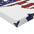 thumbnail image 2 of Ambesonne Animal Fitted Sheet, Patriotic Eagle, Twin XL Size, Red Blue, 2 of 3