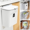 thumbnail image 1 of Odorless Kitchen Compost Bin, Wall Mountable Hanging Trash Can With Easy Access Compatible with Reusable Bags Compatibility, Sealing Lid Promotes Odor Prevention, 1 of 5