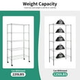 thumbnail image 7 of PayLessHere 30"x14"x61" Heavy Duty Storage 5 Tier Shelves Adjustable Height Metal Shelves,Chrome, 7 of 7