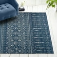 thumbnail image 6 of ReaLife Rugs Machine Washable Moroccan Blue Eco-friendly Recycled Fiber Area Runner Rug (5' x 7'), 6 of 11