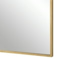 thumbnail image 4 of 38 Inch Wood Wall Mirror, Moroccan Style, Antique Gold, Saltoro Sherpi, 4 of 5