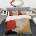 thumbnail image 2 of Designart "Abstract Expression in Yellow and Red" Abstract Painting Bedding Covert Set - Abstract Red Modern Bed Set With 2 Shams, 2 of 5