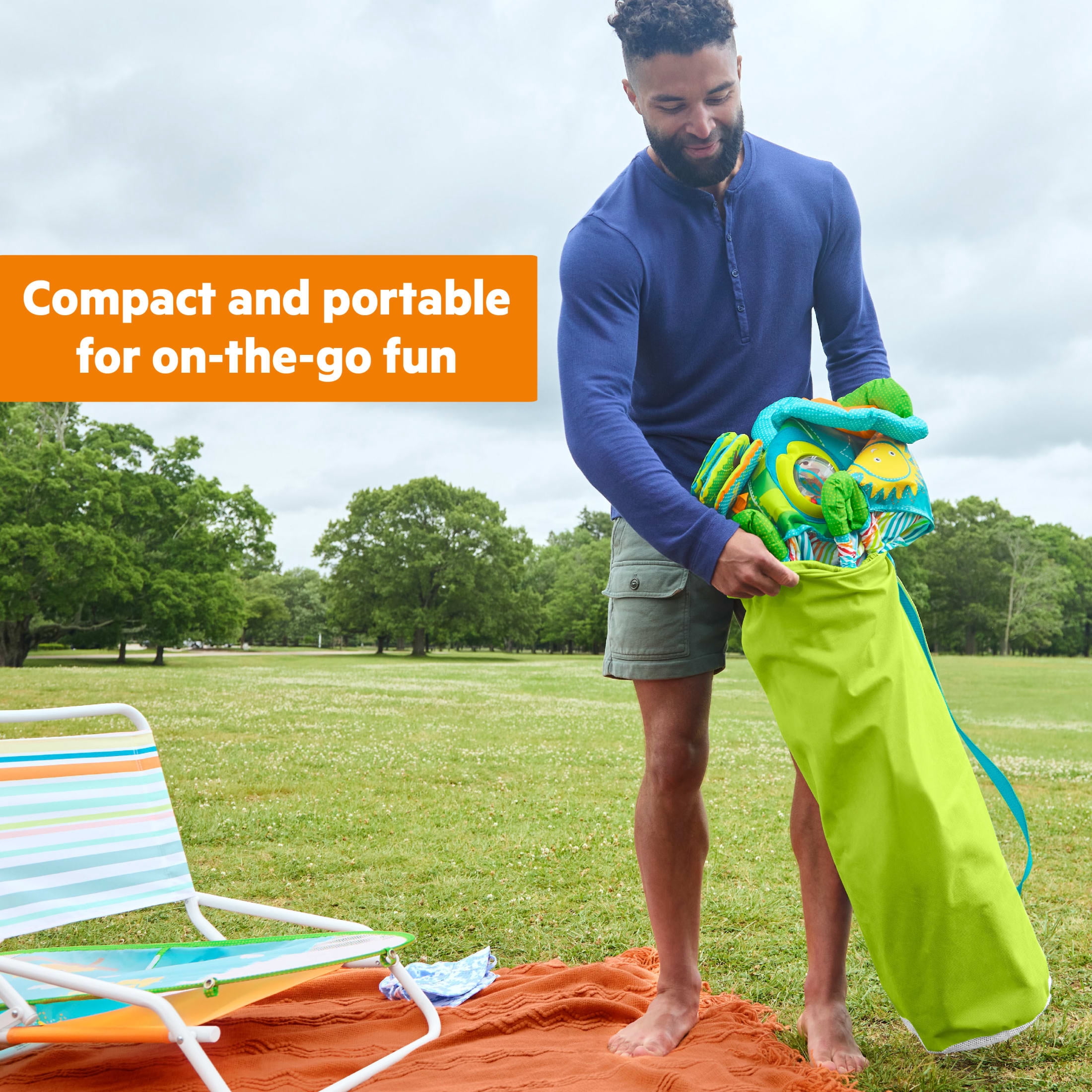 Bright Starts Pop 'N Jump Portable Activity Jumper, Owl Forest, Infant