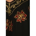 thumbnail image 6 of Sakkas Batik Embroidered V-Neck Sleeveless Blouse - Black / Red - One Size, 6 of 6