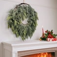 thumbnail image 2 of RBCKVXZ 5 FT Christmas Garland Thick and Realistic Artificial Cedar Garland Green Faux Needles Garland for Christmas Winter Home Mantel Fireplace Holiday Party Decorations, 2 of 6