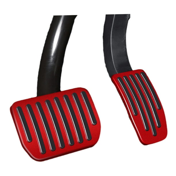 Cubiertas para pedales de freno y acelerador de automóvil, antideslizantes y decorativas. Rojo