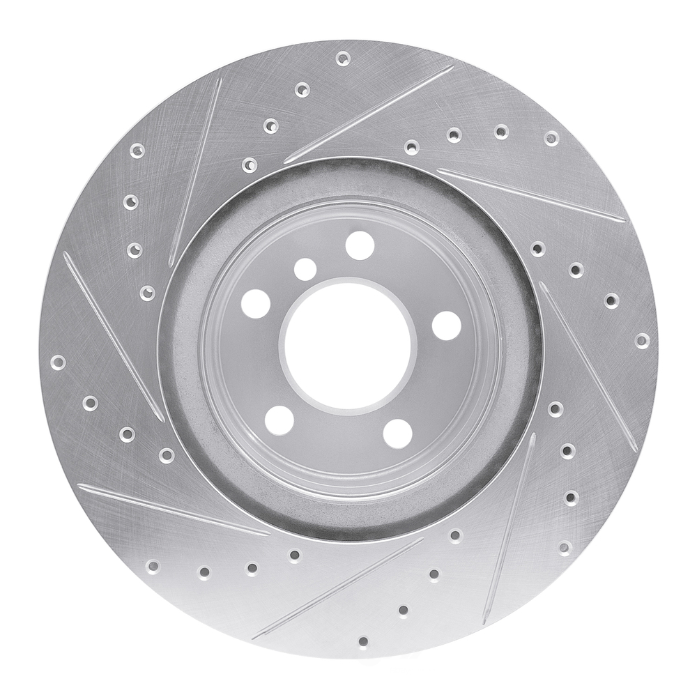 Dynamic Friction Company 631-31113R DFC Brake Rotor - Drilled And Slotted - Silver