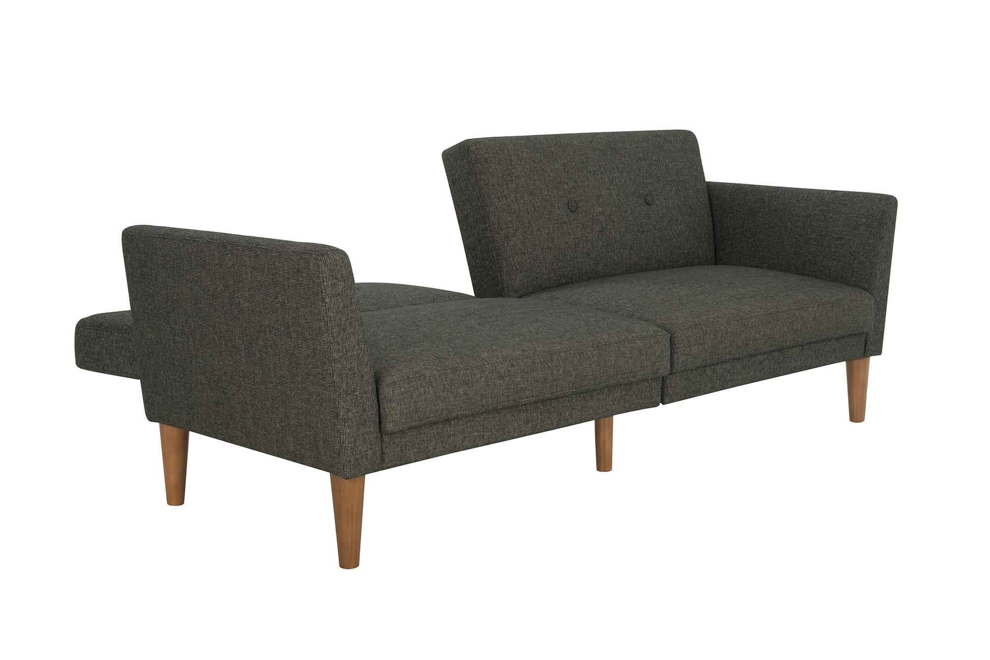 Novogratz Regal Futon Grey Linen Walmart
