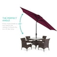 Best Choice Products 10ft Outdoor Steel Market Patio Umbrella w/ Crank, Tilt Push Button, 6 Ribs - Burgundy - image 2 of 7