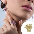 thumbnail image 5 of Uxcell 200-Pack Flower Pistil Metal Alloy Flower Blossom Connectors Charm, 6.5mm x 6.8mm Metal Material [Light Gold], 5 of 6