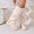 thumbnail image 5 of Womens Knee High Boots,Knee High Boots for Women - Modern Tall Dress Boots with Clean Structured Upper,Round Toe Knee Boots,Platform Sole and Slouchy Shaft Fashion Boots, Casual Footwear for Winter, 5 of 7