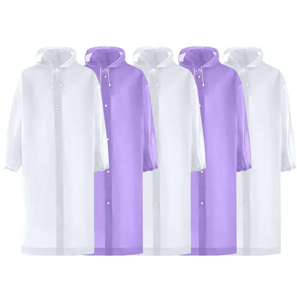 Capa impermeable de EVA para mujer, para exteriores, de manga larga, con capucha, para hombre y mujer, 2 piezas