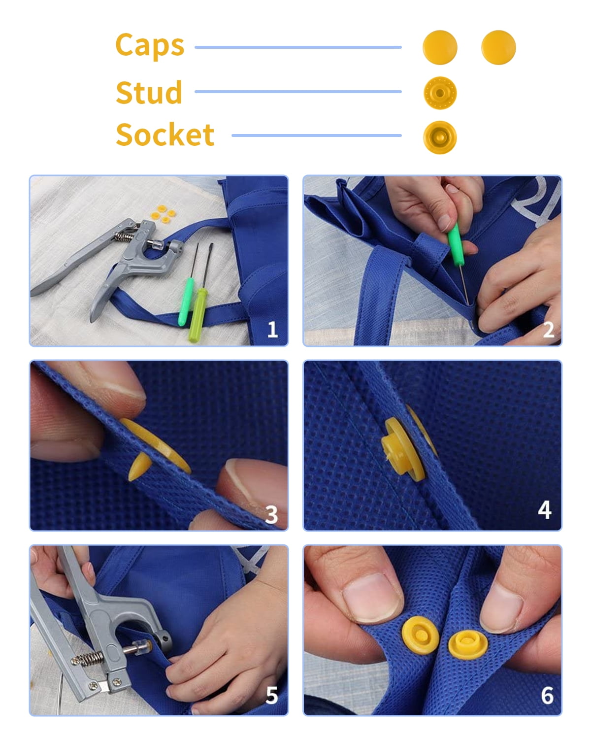 460 Sets 24 Colors Snap Buttons, Plastic Snap Fastener Set with Snap Pliers for Bibs Diapers Crafts DIY (4 Shapes)