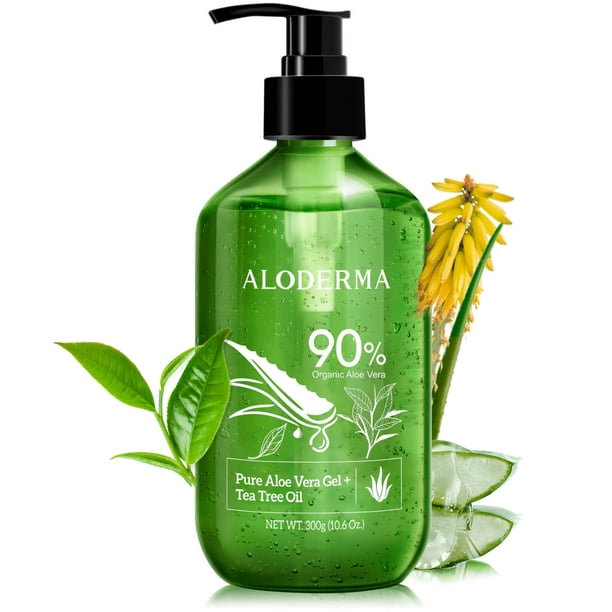 Gel de aloe vera Aloderma Organic con aceite de árbol de té 300 ml