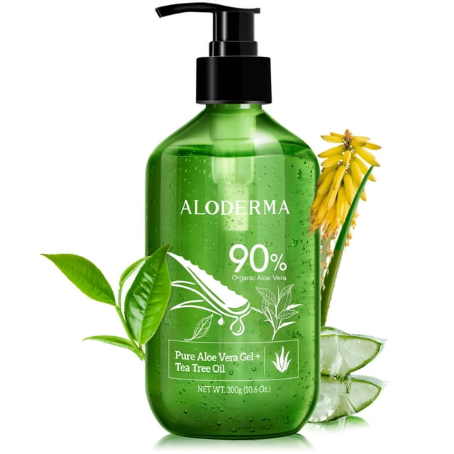 Gel de aloe vera Aloderma Organic con aceite de árbol de té 300 ml