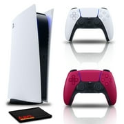 PlayStation 5 Digital Console with Controller Cosmic Red and Cleaning Cloth