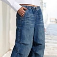 thumbnail image 3 of Yesfashion Wide Leg Jeans for Women High Waisted Stretchy Straight Pants Leg Boyfriend Baggy Jeans, 3 of 6
