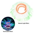 thumbnail image 5 of Soft Silicone Glowing Aquarium Changeable Anemone Aquatic Artificial Coral for Fish Tank Green, 5 of 7