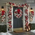 thumbnail image 2 of Corona de Navidad de ratán para puertas, conjunto de coronas para decoración de Año Nuevo, guirnalda de flores para exteriores, decoración del hogar, decoraciones navideñas, 2023, 2 of 4