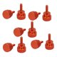 thumbnail image 1 of Tornillos de pulgar estriados completamente roscados para caja de computadora PC Naranja M3.5x12mm 10pcs, 1 of 3