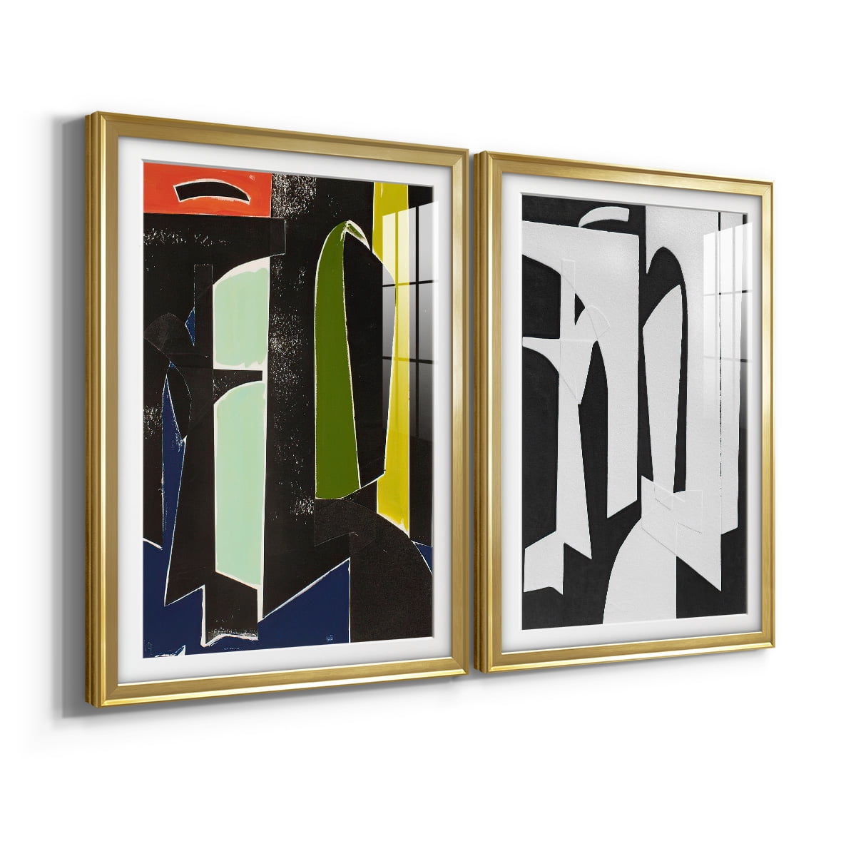 Wexford Home Spanish Arches Premium Framed Print, 30.5" x 42.5" - Ready to Hang, Gold (Set of 2)