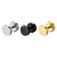 thumbnail image 4 of Pendientes de barra, pendientes con forma de mancuerna, dos pendientes redondos de pastel, hebilla de oreja de tornillo de rosca de acero inoxidable, 4 of 5