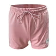thumbnail image 4 of Sngxgn High Waist Yoga Shorts for Women's Tummy Control Fitness Workout Running Shorts with Deep Pockets(Pink,L), 4 of 4