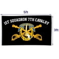 thumbnail image 3 of mokarier 1st Squadron 7th Cavalry Flag Banner Outdoor Indoor Decoration Flag 3x5Feet Double Stitched Polyester with Brass Grommets, 3 of 5