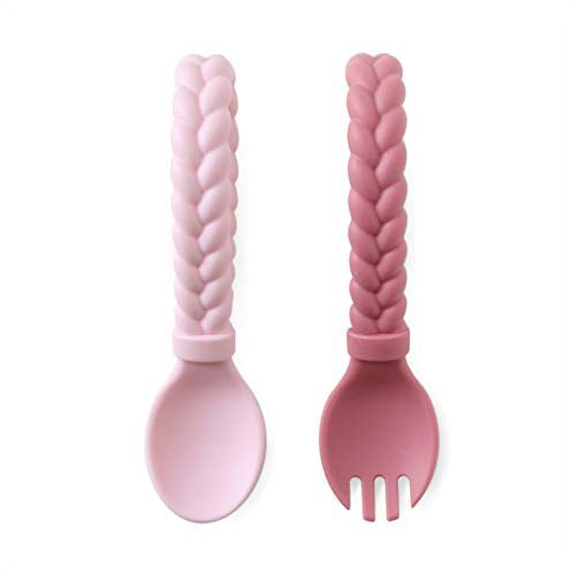 Itzy Ritzy Set of 2 Silicone Spoon & Fork with Looped 6 months & up