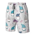 thumbnail image 4 of Cauagu cute winter Gnome Print Men's Swim Trunks,Hawaiian Bathing Suit Swimsuits Beach Shorts with Pockets for Men Quick Dry Swimming Board Shorts-, 4 of 6