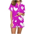 thumbnail image 2 of Vetsdori Womens Soft Pajama Sets Valentines Gifts for Girlfriend Sleepwear Valentines Day 2 Pieces Loungewear Holiday Pajamas for Women Spring,Hot Pink, 2 of 5