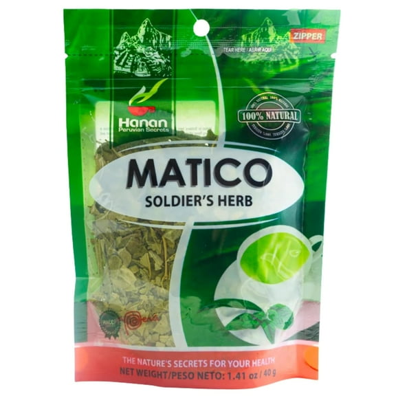 Te de Matico 40g - Matico Loose Leaf Tea Soldiers’ Herb, Spiked Pepper, Natural Herbal Tea from Peru (1.4oz) by Hanan