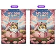 thumbnail image 2 of My Dog Is My Valentine Cute Shetland Sheepdog in Gift Box House Flag 28x40in Double Sided Sheltie Dog Lover Gifts Outdoor Decor - 3006, 2 of 5