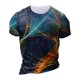 thumbnail image 4 of European And American Round Neck Casual Ethnic Style Retro Printed Short Sleeve T-shirt Top 5XL, 4 of 5