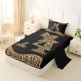 thumbnail image 2 of Erosebridal Fashion Women Letter A Theme Twin Sheet Sets,Kids Leopard Print Bows Bedding For Cheetah Lovers 3 Pieces, 2 of 6