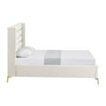 thumbnail image 4 of Posh Living Kaeson Upholstered Linen & Wood King Platform Bed in Light Beige, 4 of 8