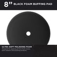 thumbnail image 2 of 8" Black Extra Fine Foam Finishing Grip Pad Final Buff Polish Wax - Hook & Loop, 2 of 6