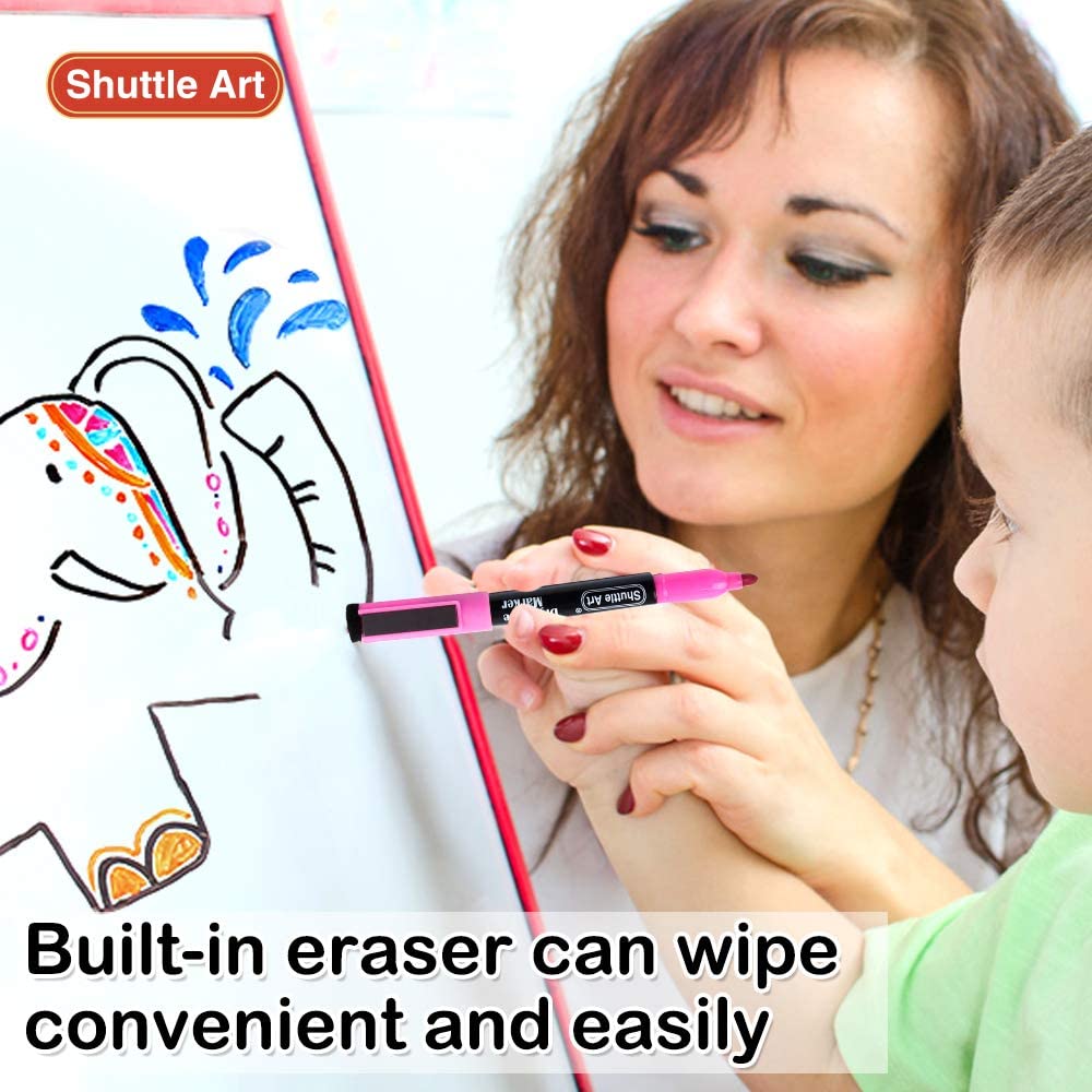 Shuttle Art Dry Erase Markers, 15 Colors, Fine Tip photo 4