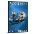 thumbnail image 1 of Monterey, California - Sea Otter - Lantern Press Artwork (12x18 Gallery Wrapped Stretched Canvas), 1 of 4
