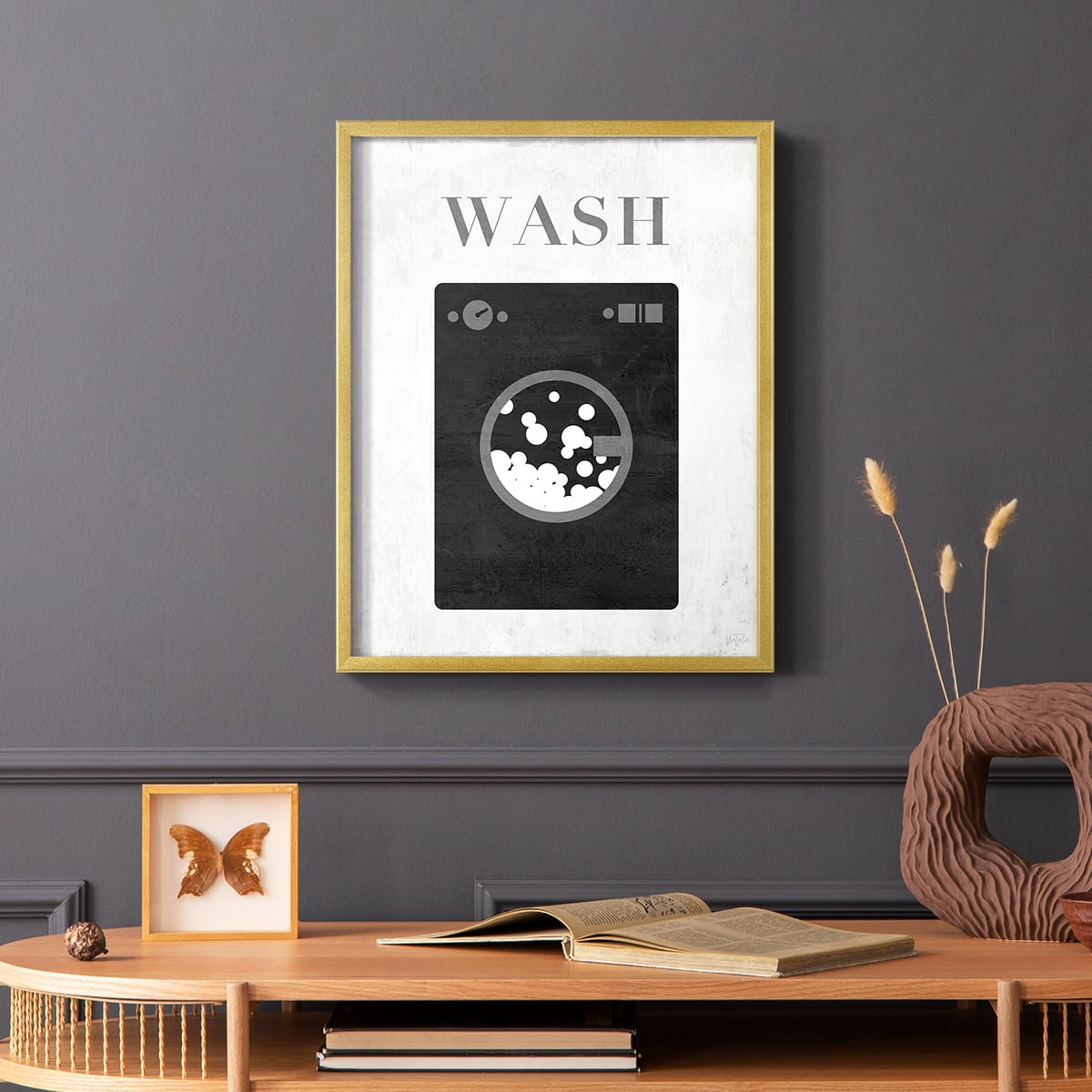 Wash Framed Print in Gold Solid Wood 8 x 10 Framed Print