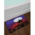 thumbnail image 2 of Halloween Bath Mat, Gothic Haunted House Castle Hill Valley Night Sky October Festival Theme Print, Non-Slip Plush Mat Bathroom Kitchen Laundry Room Decor, 29.5 X 17.5 Inches, Multicolor, Ambesonne, 2 of 2