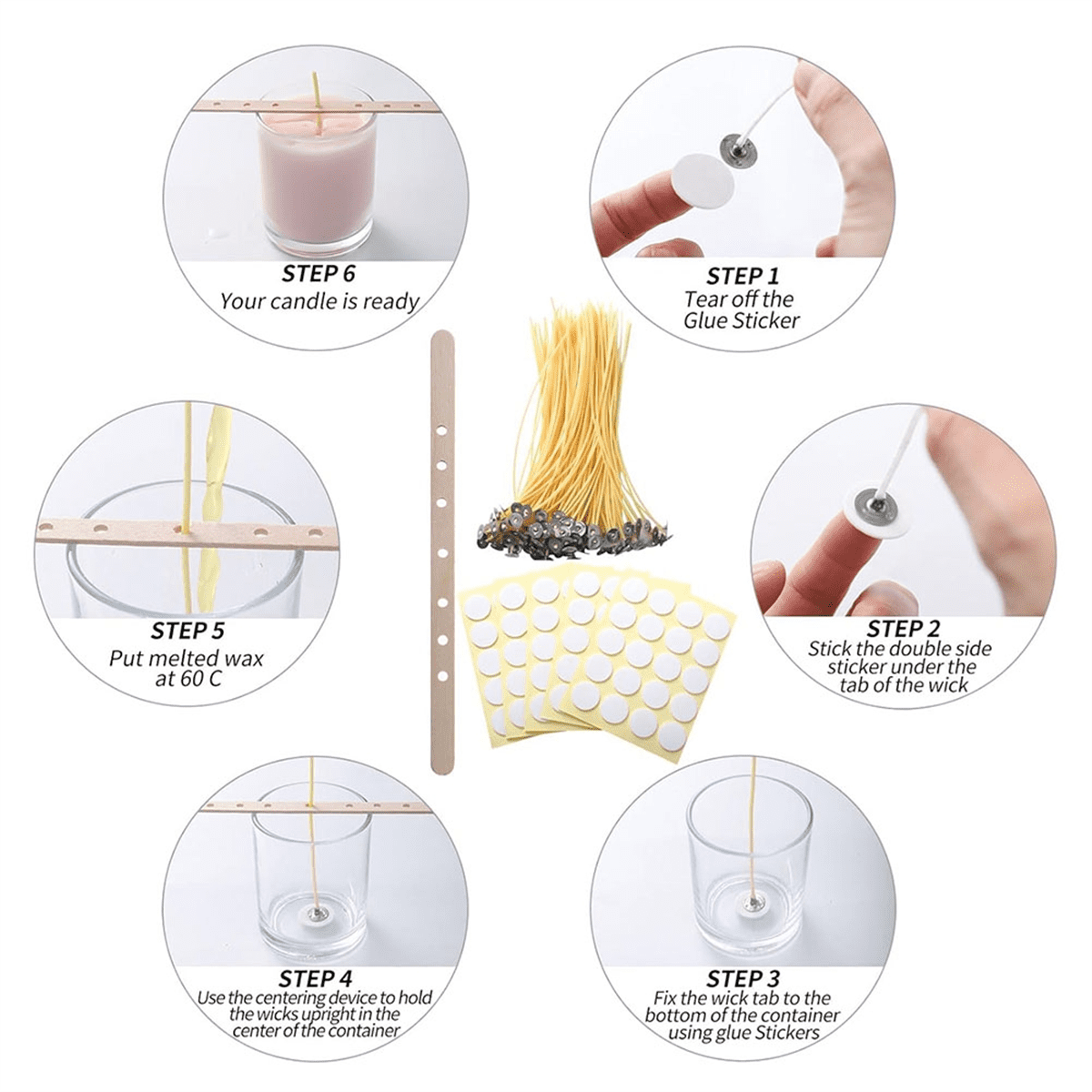1set * candle wick-As Shown