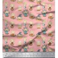 thumbnail image 1 of Soimoi polyester Crepe Fabric Cute Girl Kids Decor Fabric Printed Yard 42 Inch Wide, 1 of 3