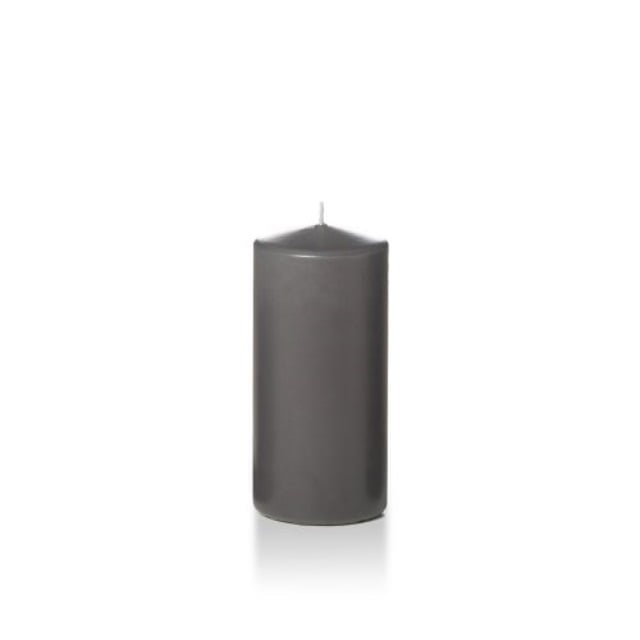 Yummi 3 x 6 Black Round Pillar Candles 3 per pack
